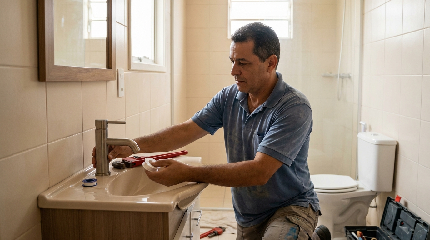 Instalação de torneira profissional em Belém‑PA
